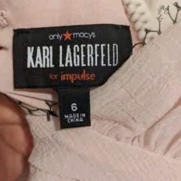 Karl Lagerfeld for impulse (Macy's exclusive), size 6, pink midi dress - Picture 3 of 3